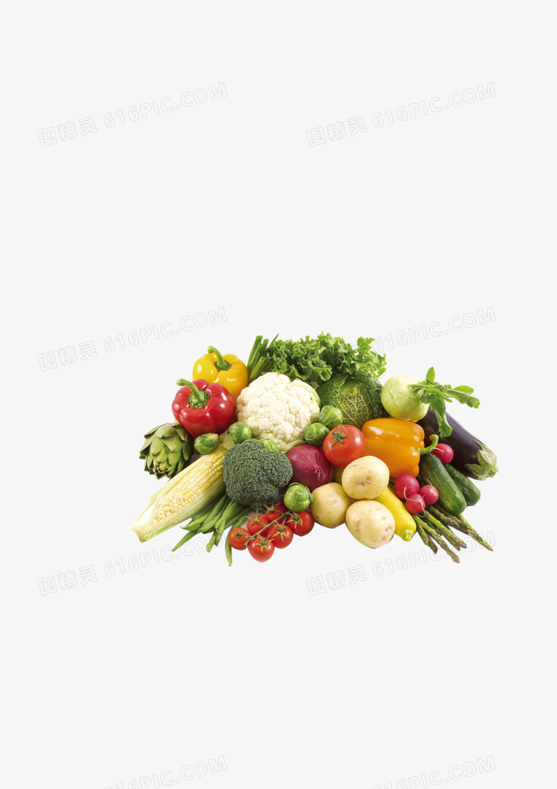 一堆瓜果蔬菜