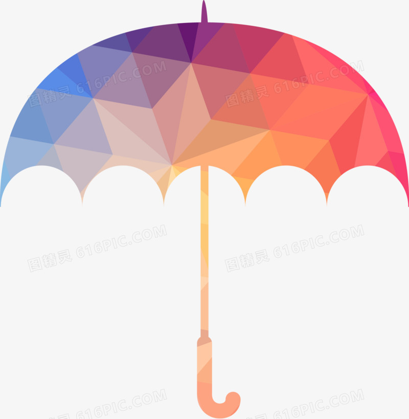 抽象炫彩几何伞