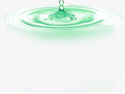 绿色卡通水滴涟漪造型手绘