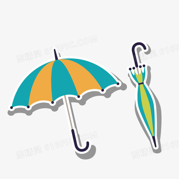 卡通手绘 雨伞 日常用品
