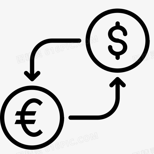 转换货币美元欧元金融钱以美国的