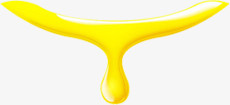 黄色手绘水滴装饰