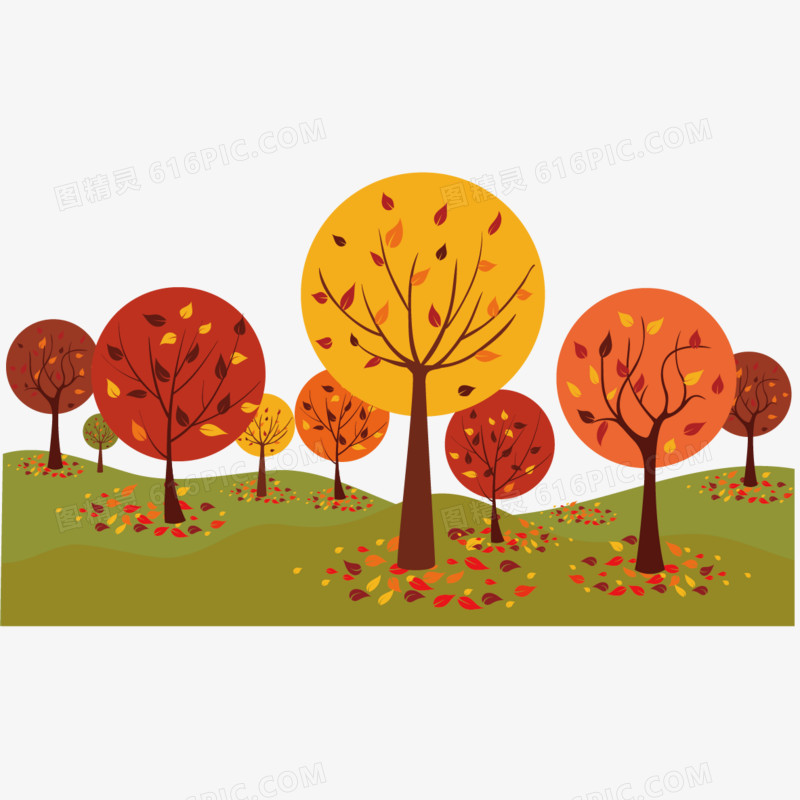 创意秋天的树