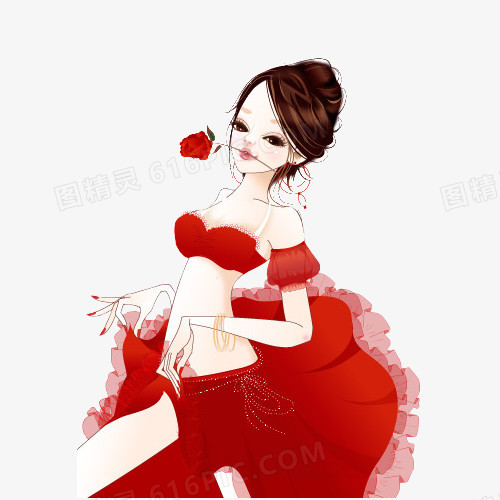 手绘美女