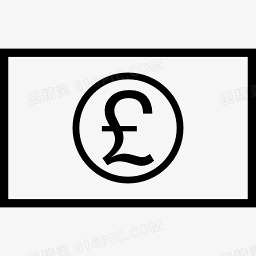 英镑的钞票图标