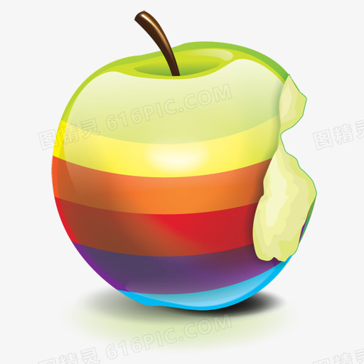 彩虹苹果超清图标