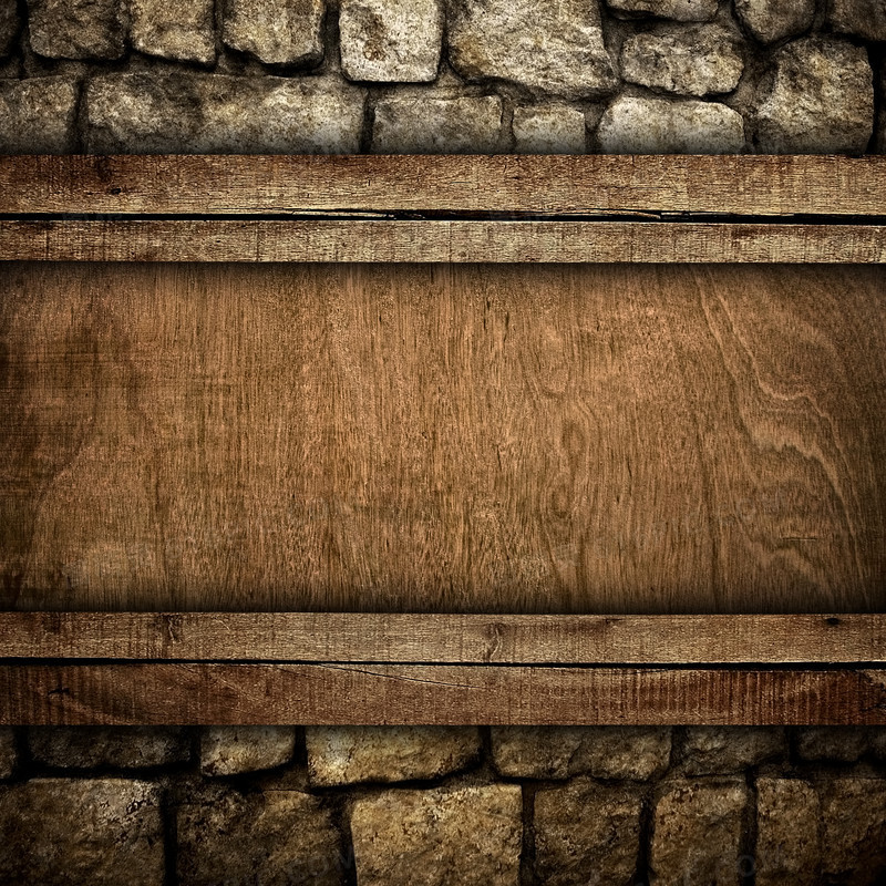 石壁木板背景边框
