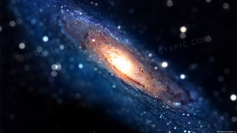 宇宙中的银河系海报背景星光