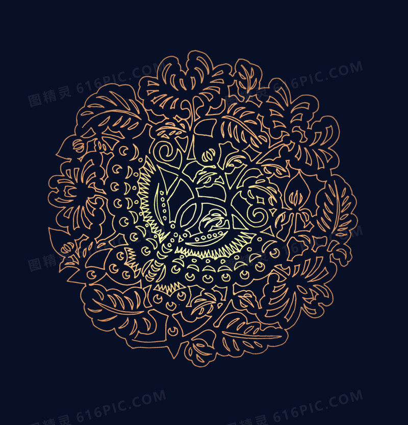 圆形的花环