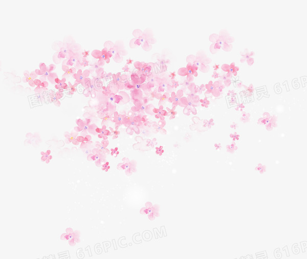 粉色飞舞花瓣