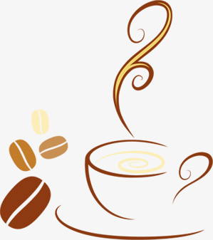 手绘卡通棕色咖啡豆