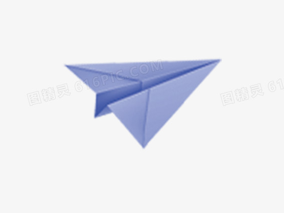 蓝色立体漂浮纸飞机
