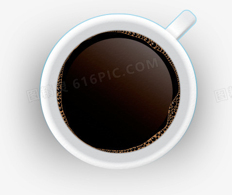 白瓷杯里的黑咖啡素材