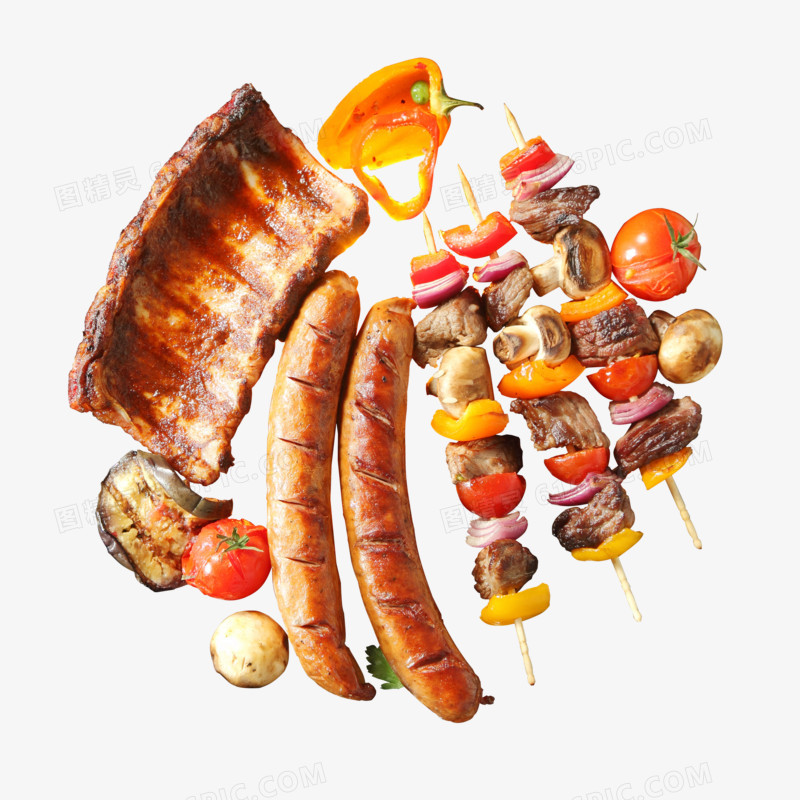 烤肠串串美食诱惑