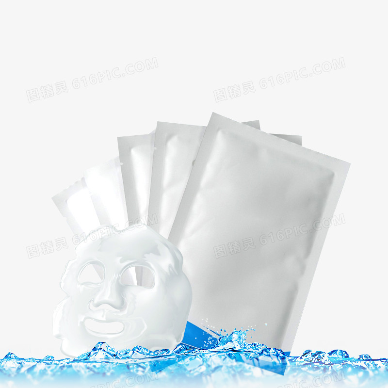 产品实物面膜冰块