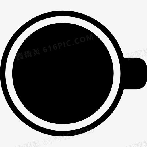 咖啡杯前视图图标
