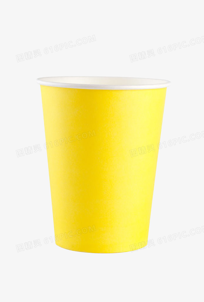 黄色纸杯高清图片