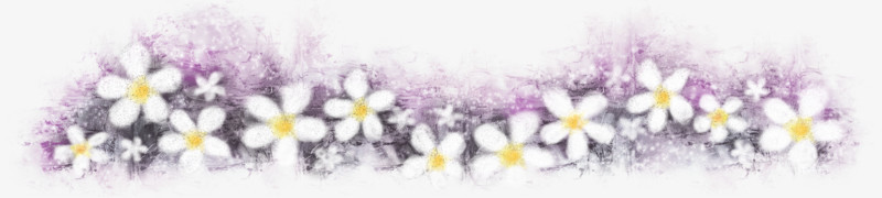白花与紫色背景PSD素材