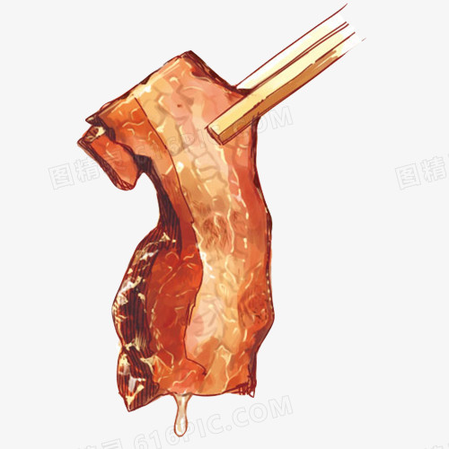 红烧肉手绘画素材图片