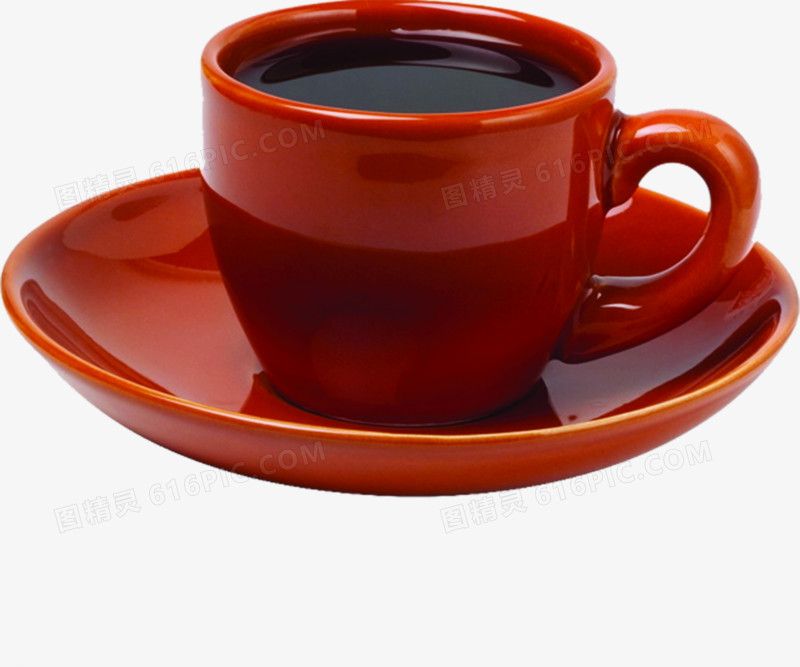 红色咖啡杯咖啡七夕