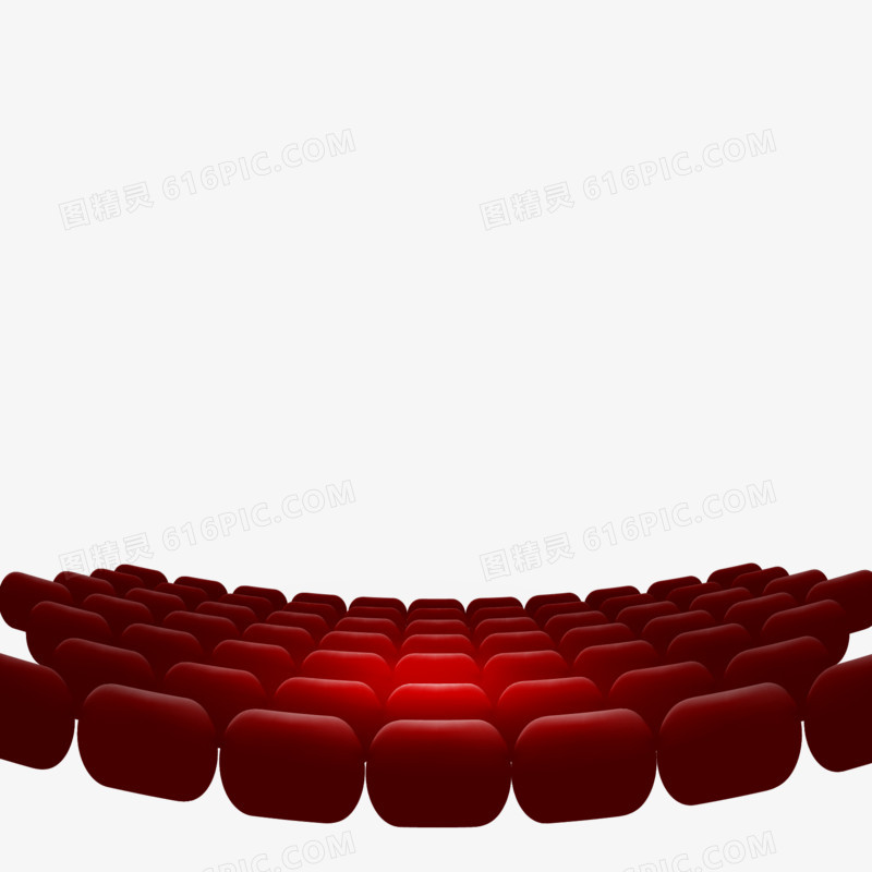 影院红色座椅矢量图