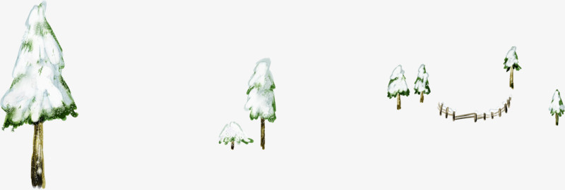 冬日白色创意大树
