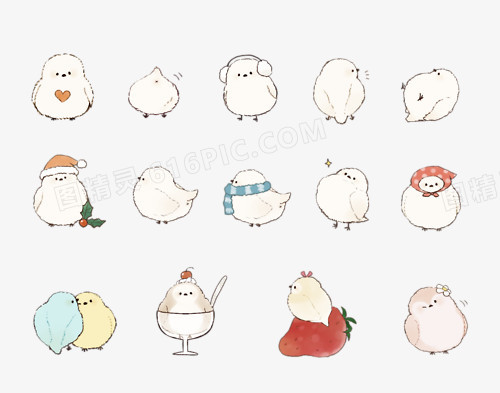 卡通图片卡通装饰 可爱小鸡