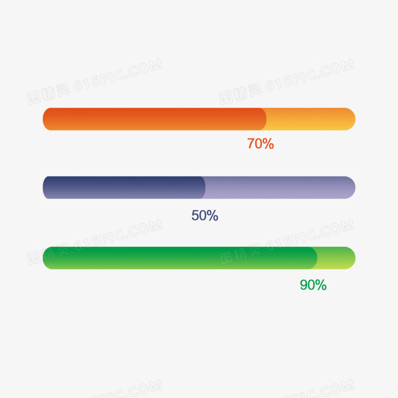 手绘网页进度条免抠元素