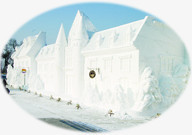 冬日雪雕美景建筑