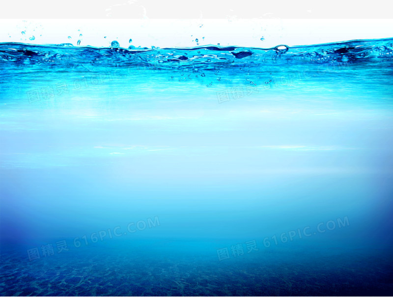水 水泡 蓝色 水背景