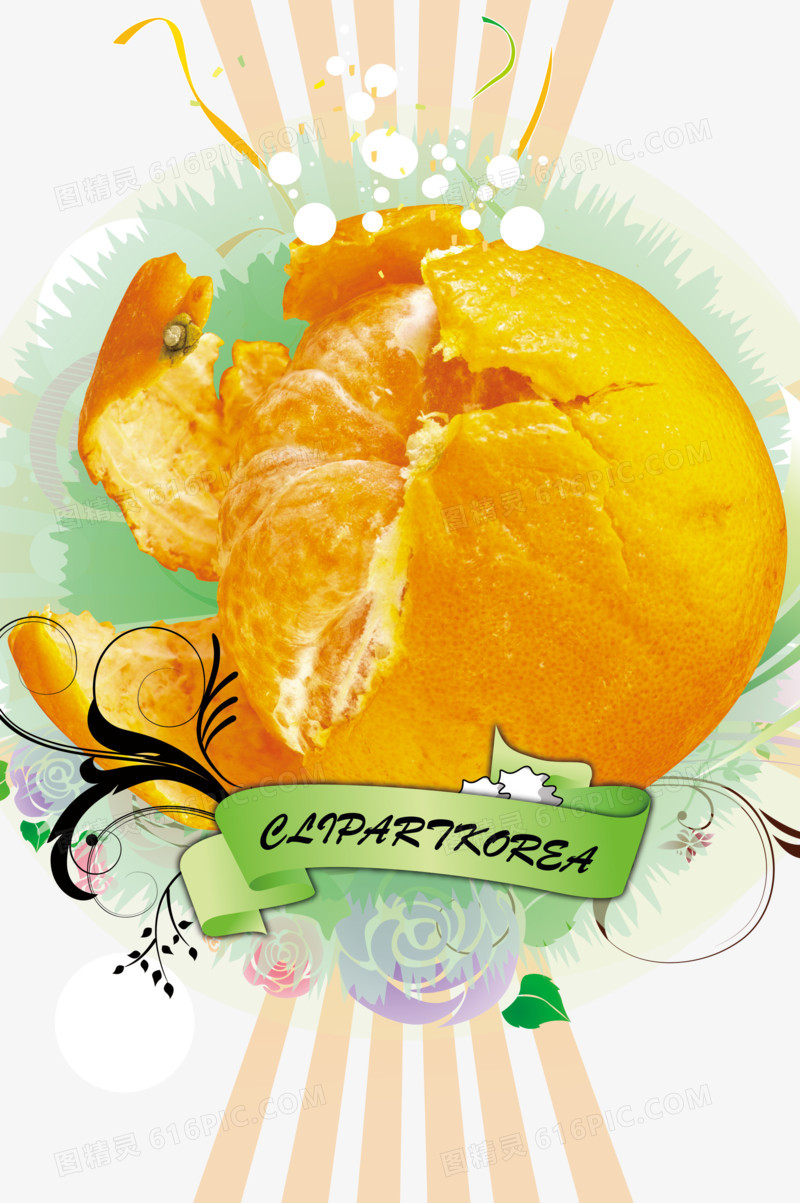 水果橘子图片海报psd素材