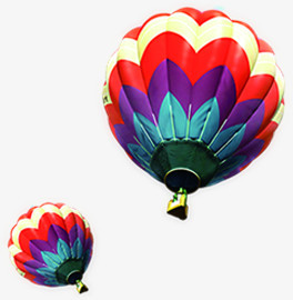 炫彩氢气球飞舞图