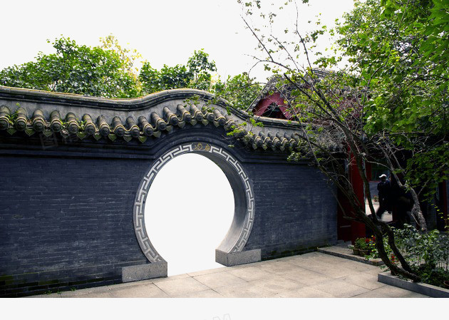 中式拱门园林建筑