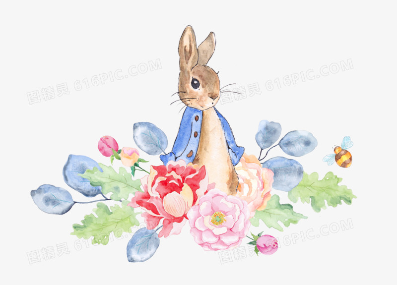 兔子和鲜花
