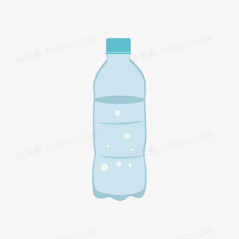 手绘一瓶水免抠元素