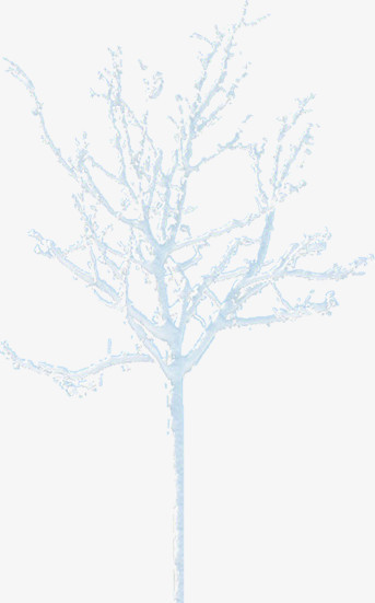 白色冬日树木装饰