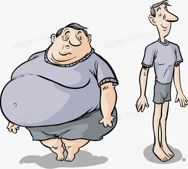 胖瘦对比