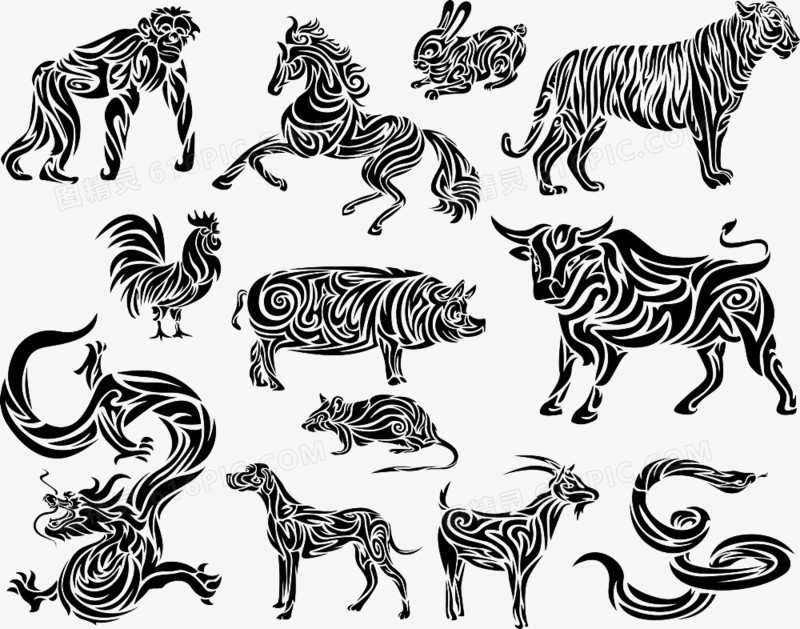 动物纹身图案设计