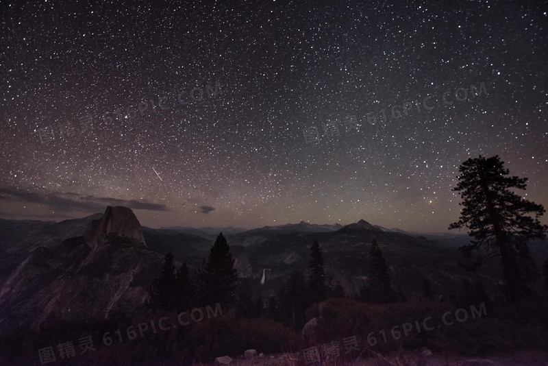 繁星安静夜空流星