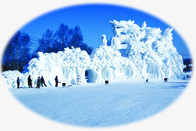 冬日白雪美景景区