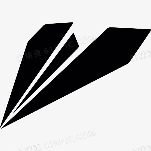 黑色的折纸飞机图标