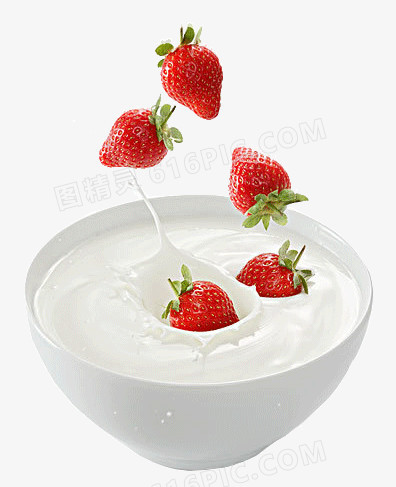 草莓和鲜奶