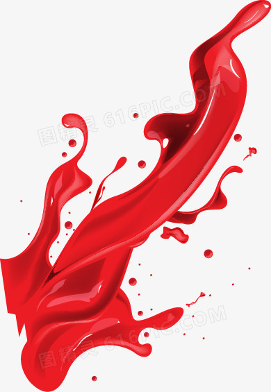 红色飞溅装饰油漆