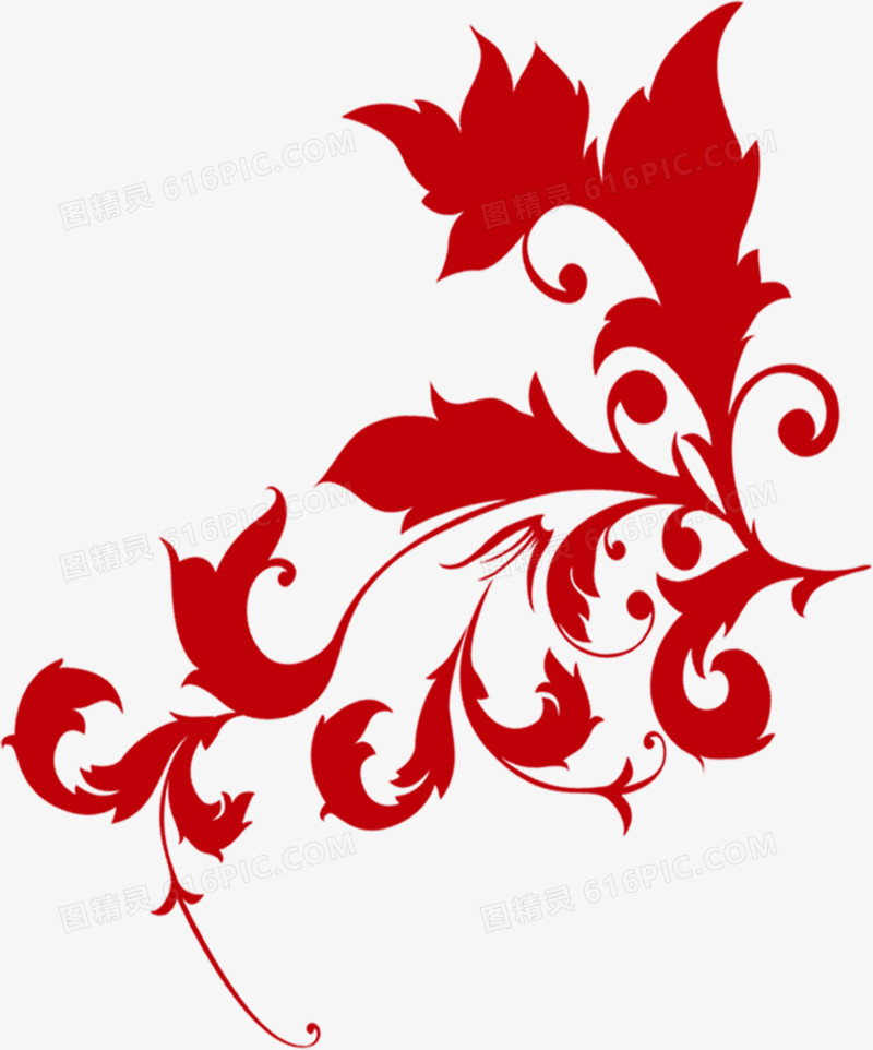 红色花卉纹理花纹合成