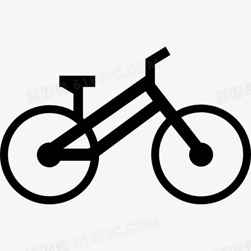 自行车的剪影图标