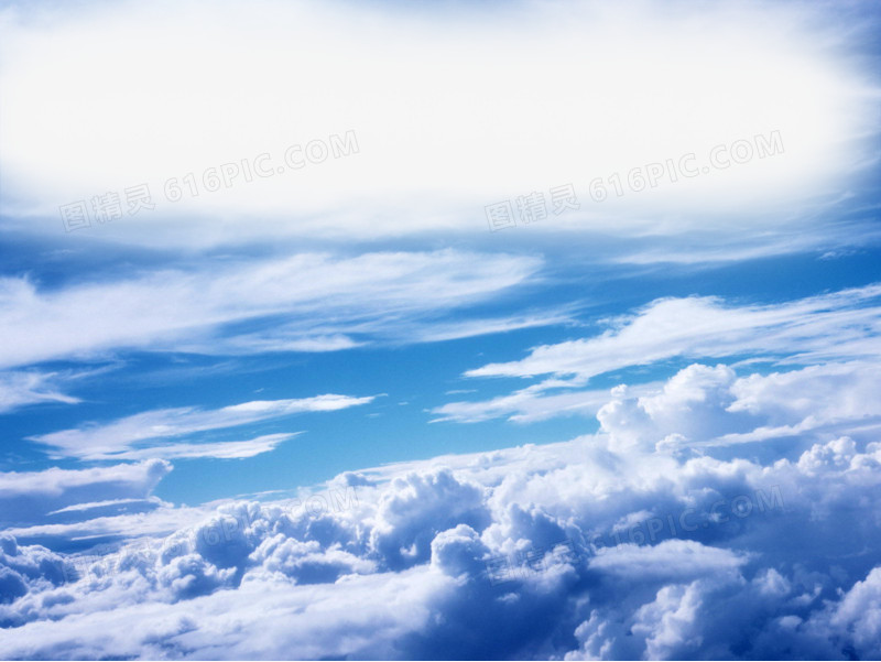 蓝色天空云朵素材