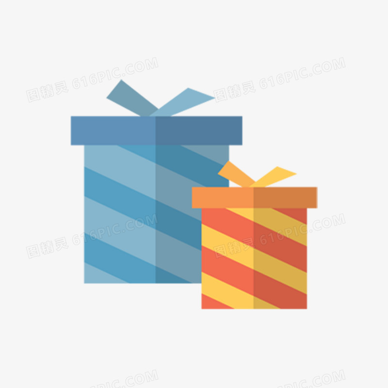 彩色线条礼物礼品盒