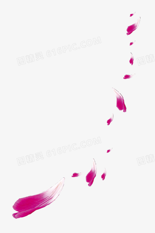 粉色漂浮飞舞花瓣