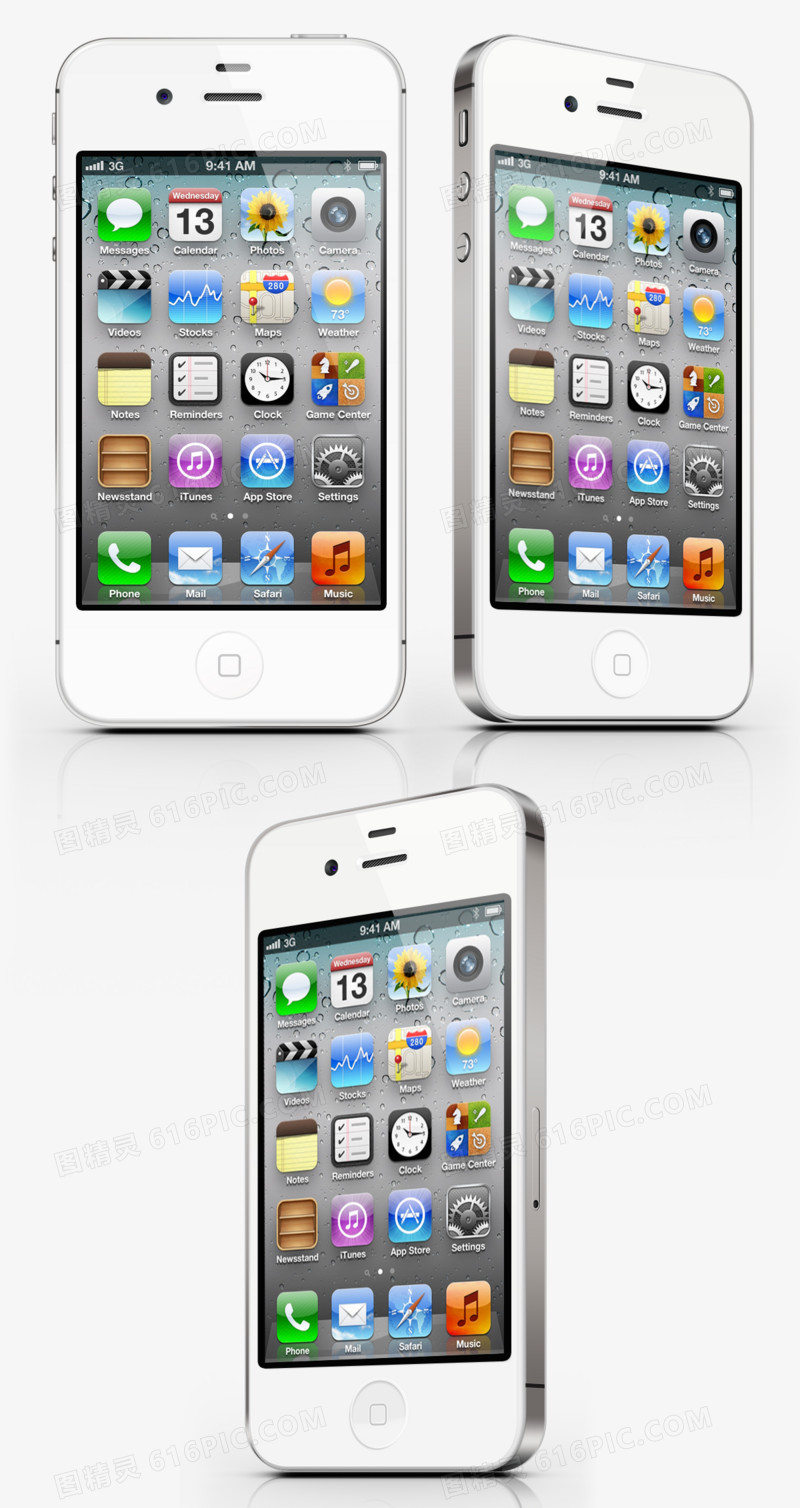 创业摄影合成白色的而苹果手机