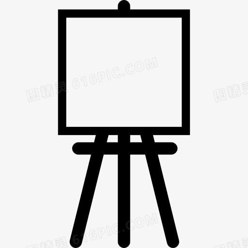 画家画架方形帆布图标